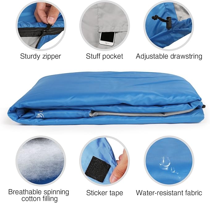 REDCAMP Ultra Lightweight Sleeping Bag for Backpacking, Comfort for Adults Warm Weather, with Compression Sack