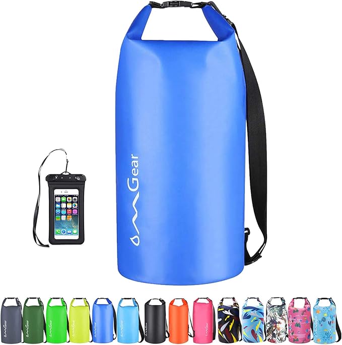 OMGear Waterproof Dry Bag Backpack Phone Pouch 40L/30L/20L/10L/5L Floating Dry Sack for Kayaking Boating Outdoors Activities