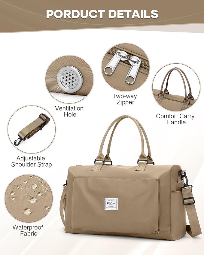 Gym Bag Womens,Travel Duffel Carry on Bag Sport Tote Bag Weekend Overnight Bag