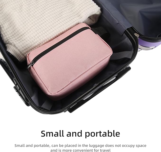 Travel Toiletry bag Toiletry bag for women men Hanging Cosmetic bag Travel accessories for Women Men (Pink)
