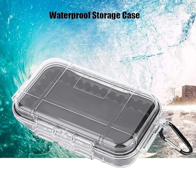 Dry Box Outdoor Waterproof Airtight Storage Case Hard Shell Wet Dry Box Carry Box Tackle Organization for Camping, Fishing