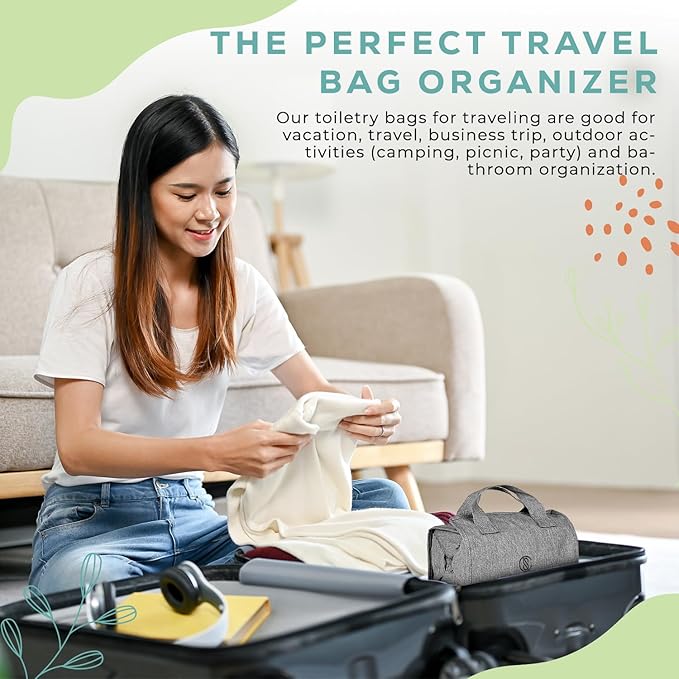 4-in-1 Hanging Toiletry Bag | Roll-up Makeup Organizer With 4 Detachable PVC Zip Pouches| Travel Toiletry Bag, 600D Oxford Fabric Material Organize Make up, Cosmetics