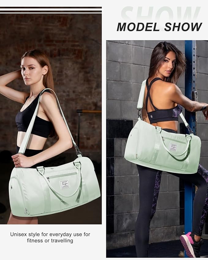 Gym Bag Womens,Travel Duffel Carry on Bag Sport Tote Bag Weekend Overnight Bag