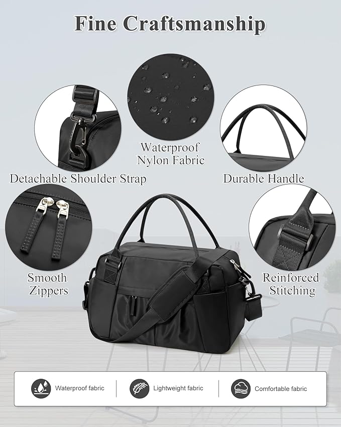 Gym Bag Womens,Travel Duffel Carry on Bag Sport Tote Bag Weekend Overnight Bag