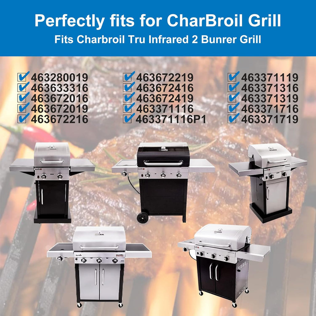 Grill Grates for CharBroil Performance Tru-Infrared 2 Burner 463633316 463672016 463672219 463370719 463672216 Gas Grills, Replacement Parts for CharBroil G460-0500-W1 Porcelain-Enameled Emitter Plate