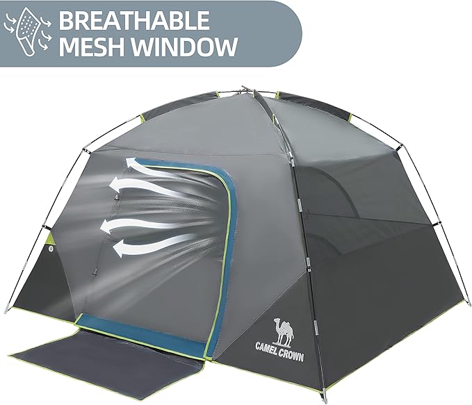 CAMEL CROWN Tents for Camping 4/8 Person Waterproof Quick Setup Folding Outdoor Backpacking Tents 4 People Family Hiking