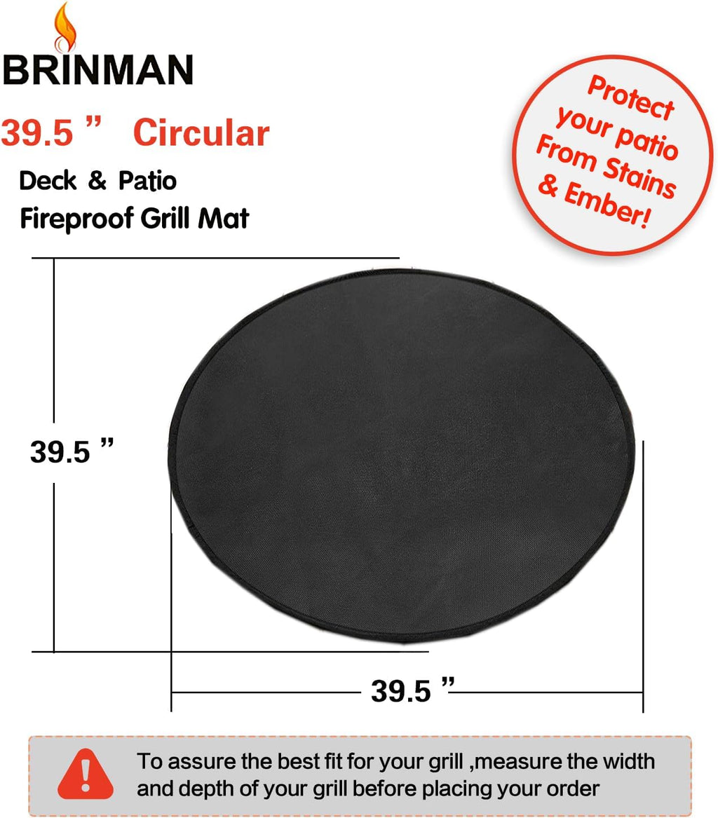 40" Fire Pit Mat for Solo Stove Bonfire, Round Fireproof Firpit Mats under Fire Pit,Camping Stove Mat for Solo Stove Accessories,under Grill Mat for Outdoor Grill,Deck Patio Protector BBQ Mat,Portable