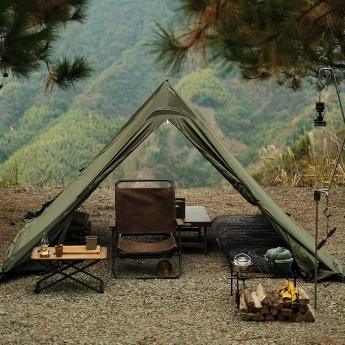 Camping Hot Tent with Wood Stove Jack Winter Teepee Tent 4 Season Backpacking Tent for Survival Hunting Military Fishing