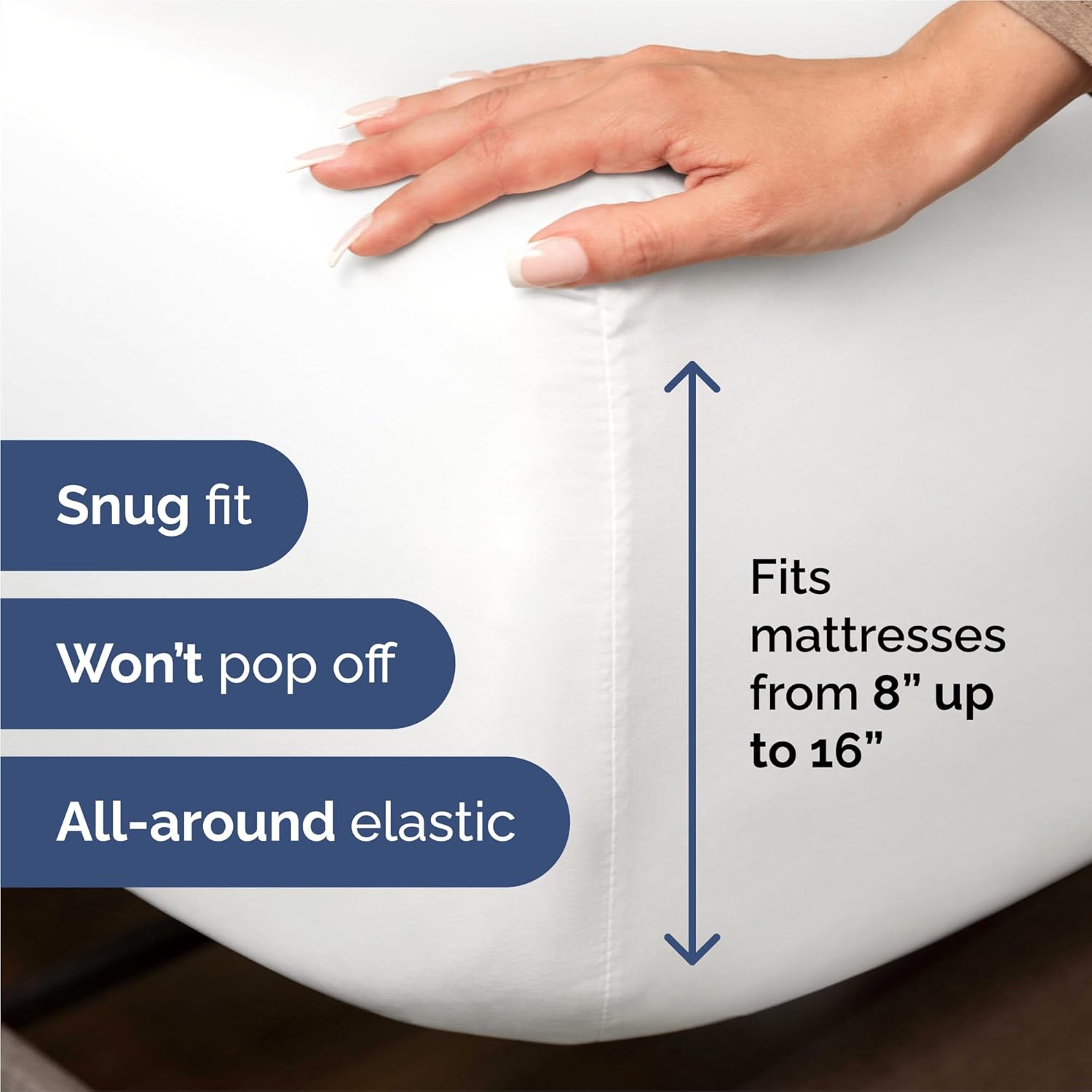 Split King Size 5 Piece Sheet Set - Comfy Breathable & Cooling Bed Sheets Set - Hotel Luxury Bedding for Women, Men, Kids, Teens, Boys & Girls - Deep Pockets, Soft and Wrinkle Free - Oeko-Tex - White