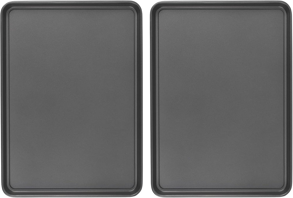 GoodCook Everday Nonstick Carbon Steel 15” x 21” Baking Sheet Set, 2 Pack – Extra-Large Carbon Steel Cooking Pans, Bakeware Set, Cookie Sheets for Baking, Oven Pan Set