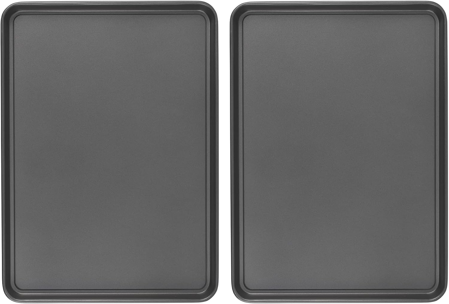 GoodCook Everday Nonstick Carbon Steel 15” x 21” Baking Sheet Set, 2 Pack – Extra-Large Carbon Steel Cooking Pans, Bakeware Set, Cookie Sheets for Baking, Oven Pan Set