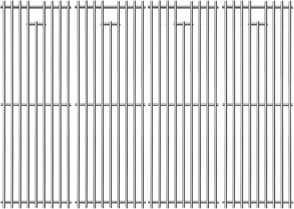 19-3/4" Stainless Steel 4 Cooking Grates Replacement Parts for Chargriller 2121, 2123, 2222, 2828, 3001, 3008, 3030, 3072, 3232, 3725, 4000, 4001, 4008, 4208, 5050, 5252 King Griller 3008, 5252 Grill