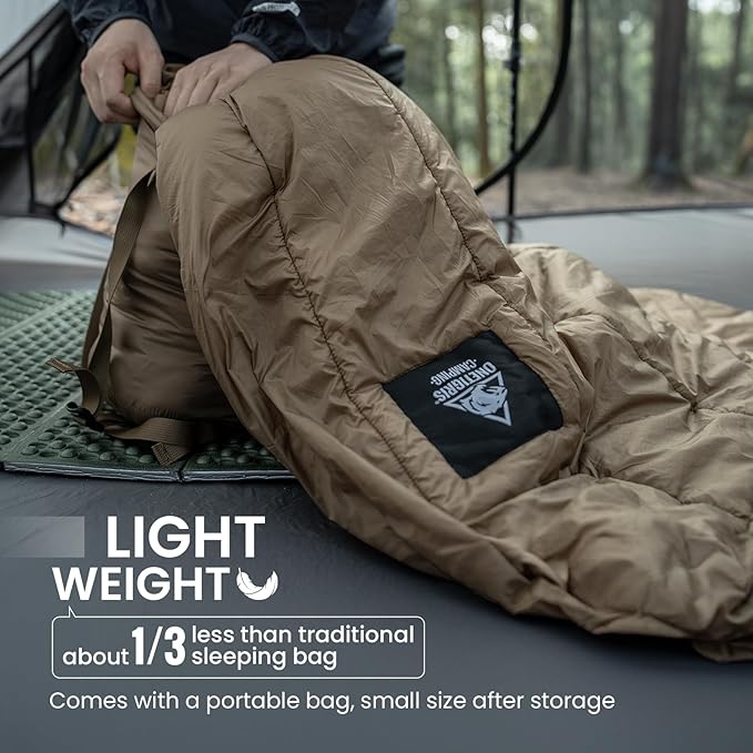 OneTigris Featherlite Ultralight Sleeping Quilt, Weighs 35oz, Warm Hammock Topquilt 40 Degree, with Footbox, Perfect for Outback Camping, Hiking, Backpacking and Hammocks
