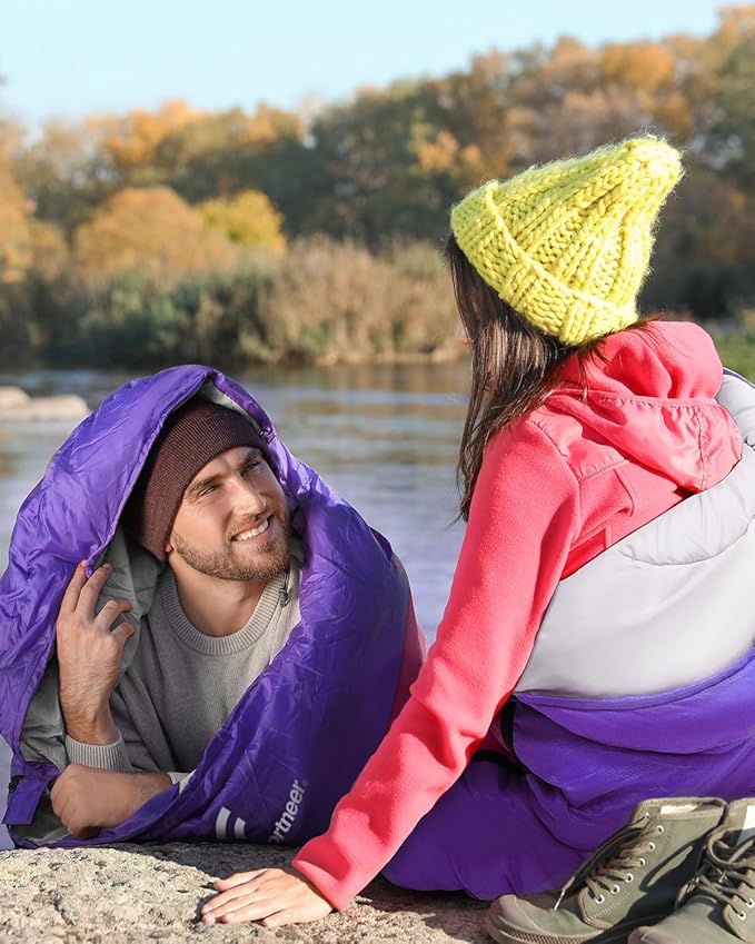 Sportneer Sleeping Bags for Adults, Warm & Cold Weather Sleeping Bag for Adults Kids Boys Girls - Lightweight Compact Camping Gear Equipment, Traveling, Backpacking, Hiking