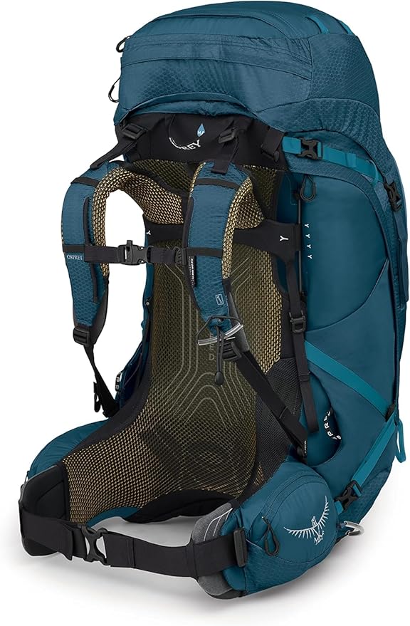 Osprey Atmos AG 65L Men's Backpacking Backpack, Venturi Blue, L/XL