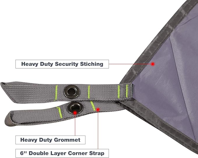 REDCAMP Large Waterproof Camping Tarp Lightweight, Multifunctional Insulated Tent Footprint for Camping Hiking Backpacking, Grey 118"x116"