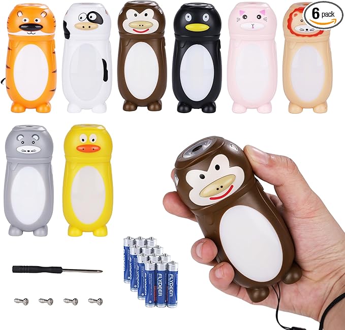 KunHe 8 Pack Stocking Stuffers Christmas Gifts Kids Small Mini LED Flashlight Camping Essentials for KidsToddlers Lantern Flashlight Cute Flashlight Girls Boys Gift to Christmas