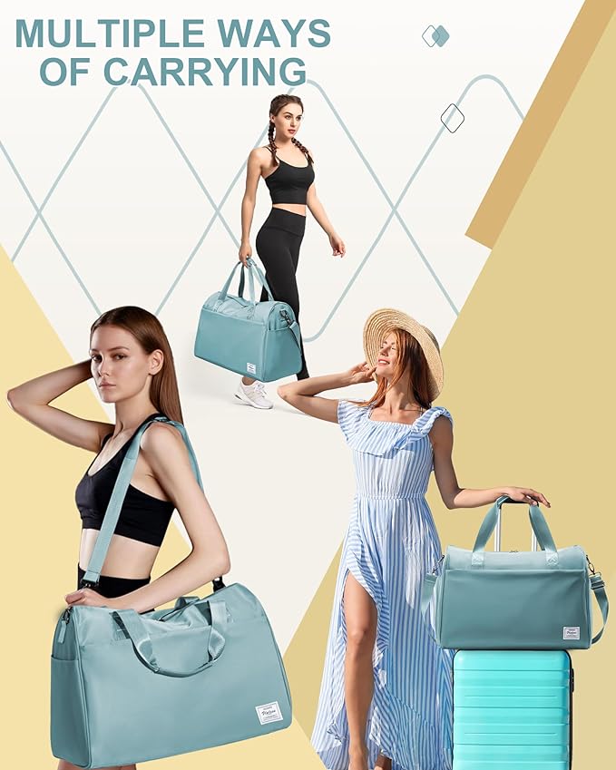 Gym Bag Womens,Travel Duffel Carry on Bag Sport Tote Bag Weekend Overnight Bag