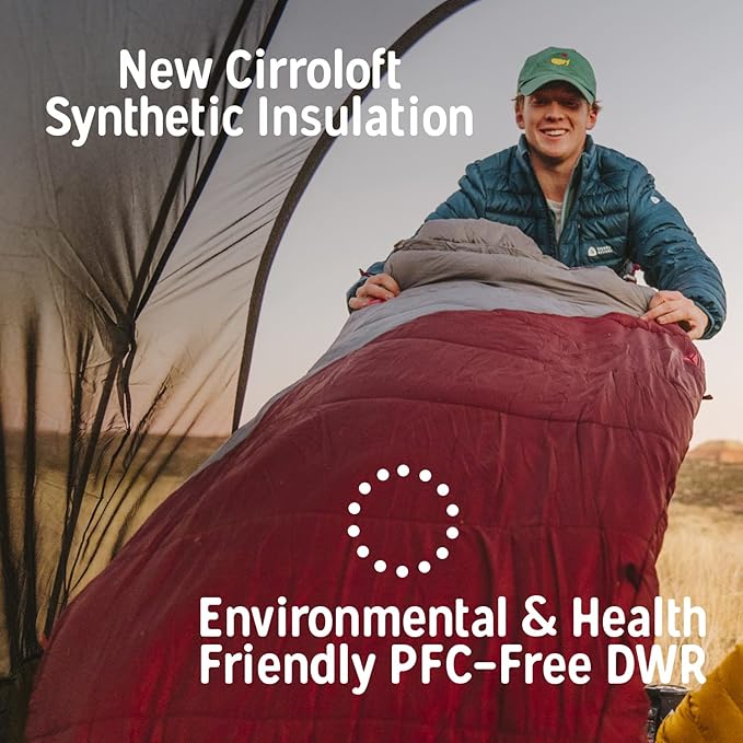 Kelty Cosmic Synthetic Fill 40 Degree Backpacking Sleeping Bag with Compression Straps, Compact and Lightweight, 2022