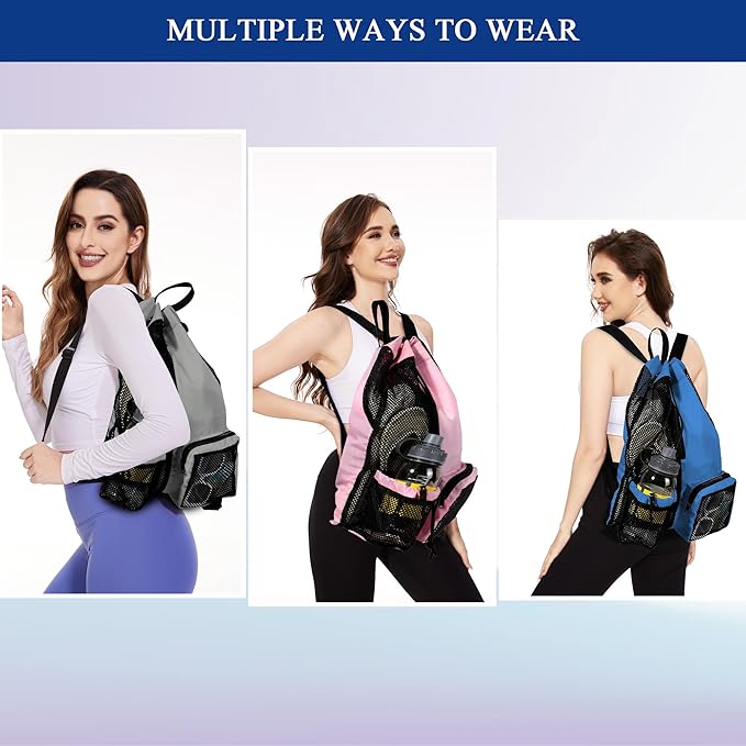 BeeGreen Drawstring Backpack for Men Women Athletic Gym Sports Workout Beach Swim …