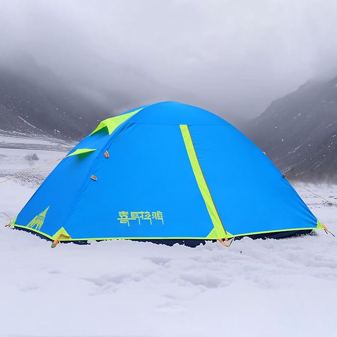 Himalaya 1/2 Person Camping Tent, 4 Season Tent Backpacking Winter Tent Waterproof Windproof Lightweight Portable PU5000 for Outdoor Camping Cold Weather Hiking Mountaineering