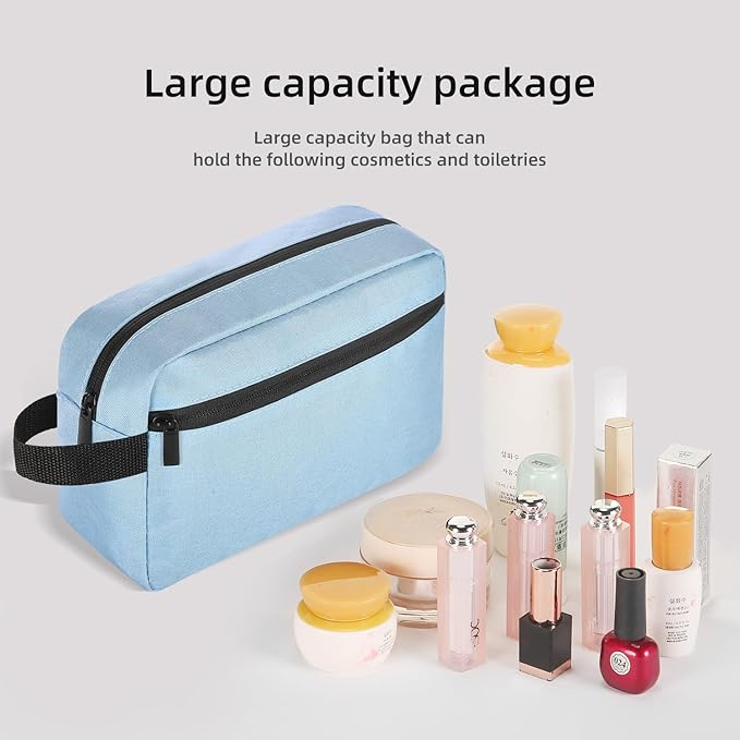 Travel Toiletry bag Toiletry bag for women men Hanging Cosmetic bag Travel accessories for Women Men (Sky blue)
