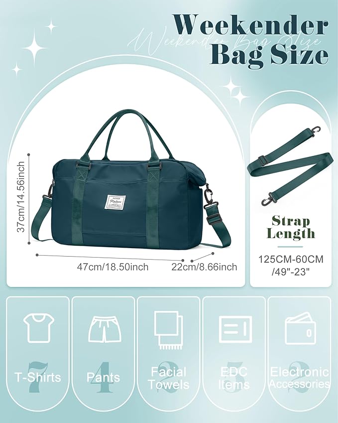 Gym Bag Womens,Travel Duffel Carry on Bag Sport Tote Bag Weekend Overnight Bag