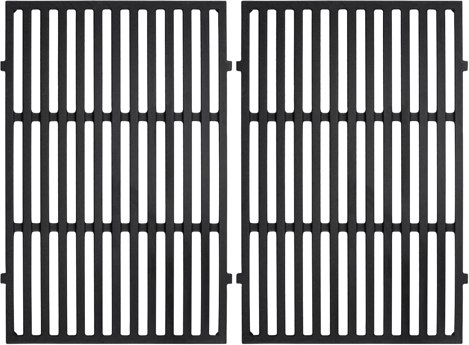 17.5 inch Grill Grate Replacement Parts 7638 for Weber Spirit I II E310 320 330, S310 320 330, Spirit 700, Cast Iron Grill Grates 7639, 7525, 7526, 7527 for Weber Spirit 300, 2 Pieces