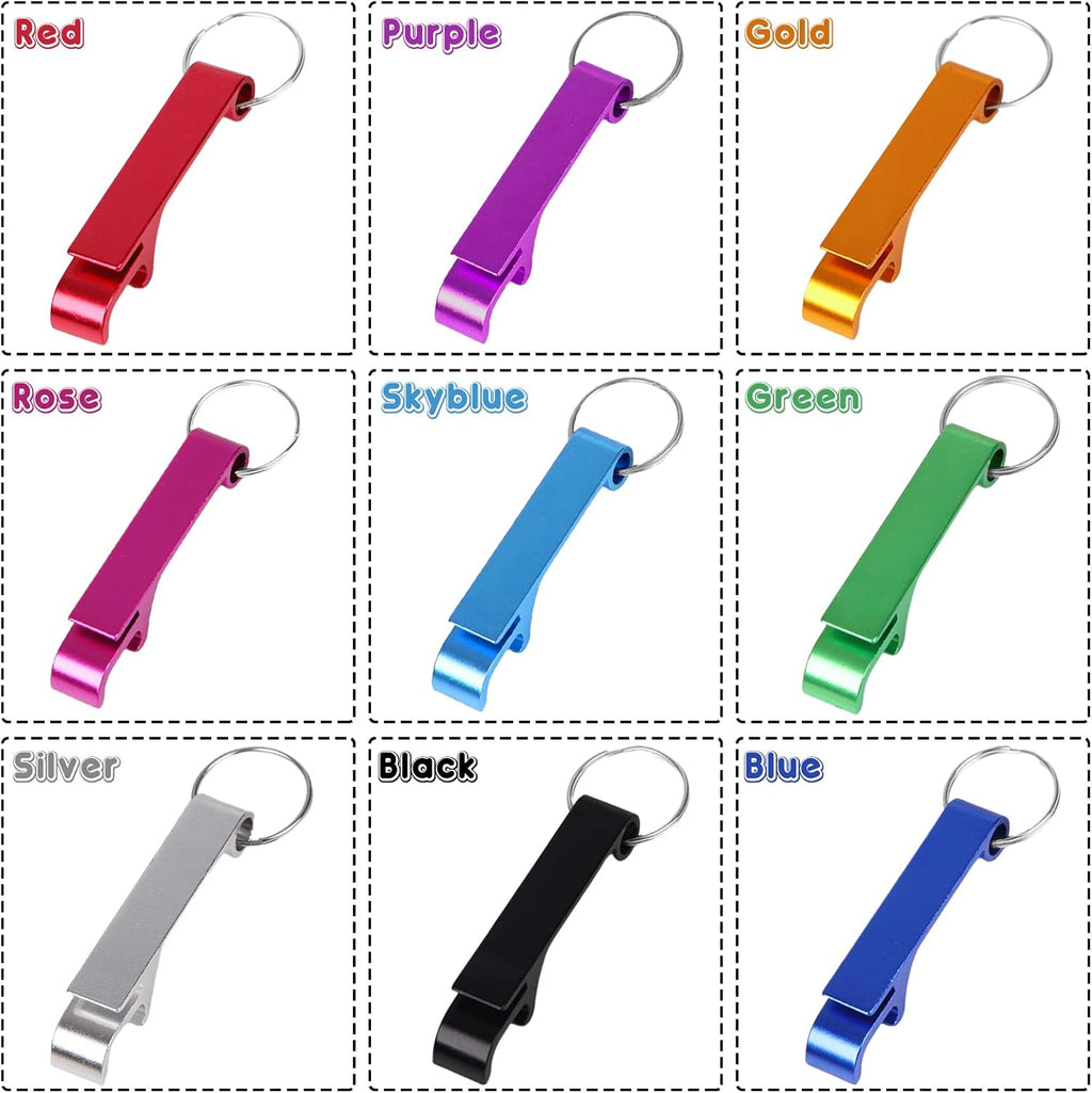 20PCS Personalized Bottle Opener Keychain Bulk Custom Beer Bottle Opener with Logo Text Engraved Wedding Bottle Opener Favors Customized Gifts for Guests Baby Shower Birthday Party-Black