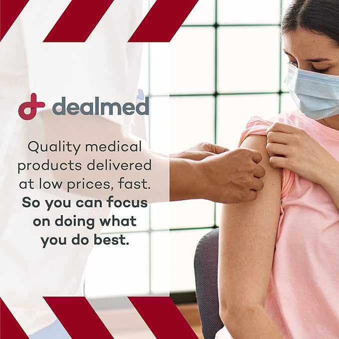 Dealmed Brand Hydrocolloid Dressing 4” x 4” Thin Bandages Wound Care for First Aid Kits Individually Packed (10/Box)