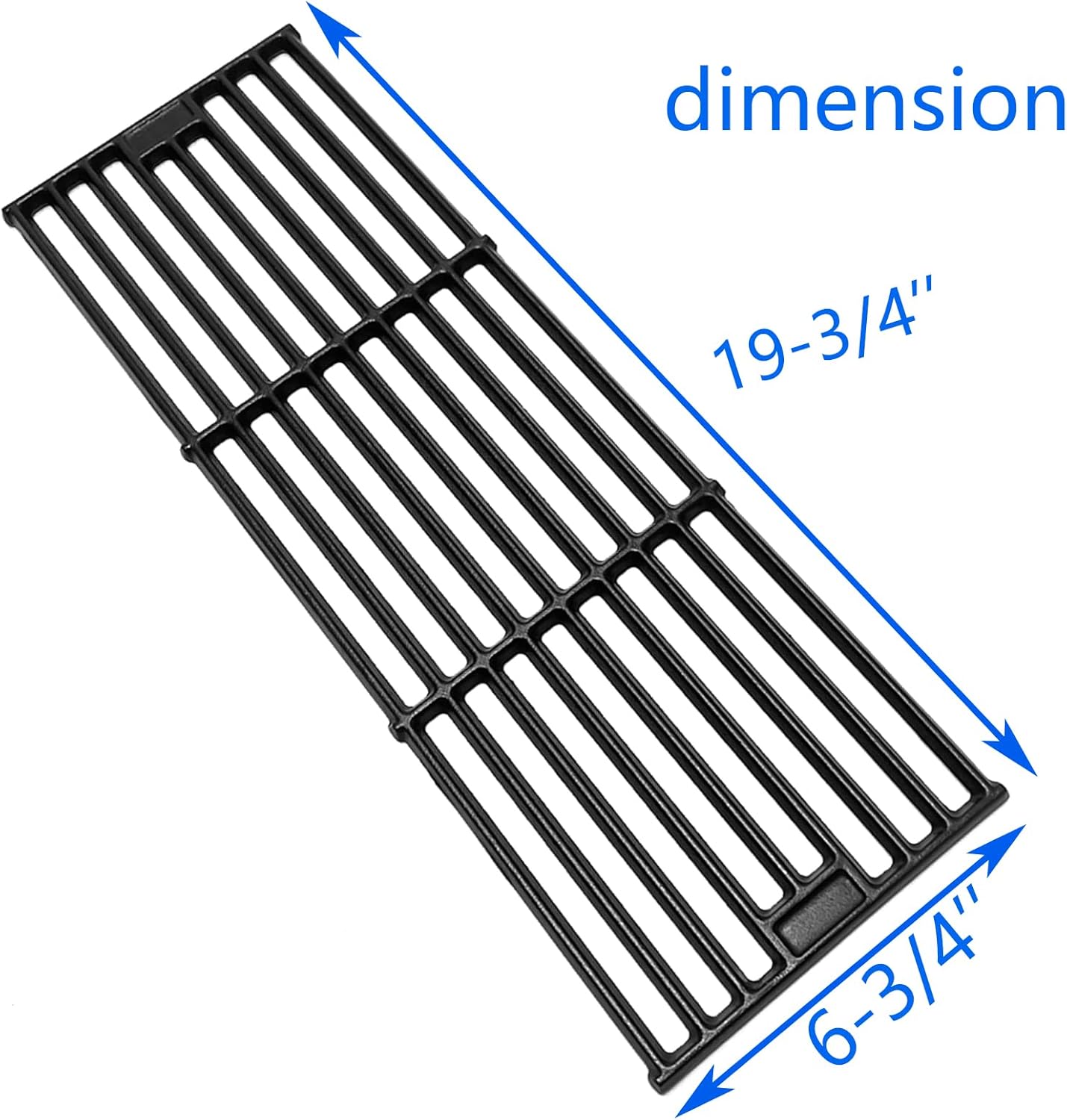 19-3/4" Cast Iron 4 Cooking Grates Replacement for Chargriller 2121, 2123, 2222, 2828, 3001, 3008, 3030, 3072, 3232, 3725, 4000, 4001, 4008, 4208, 5050, 5072, 5252, 9020 King Griller 3008, 5252 Grill