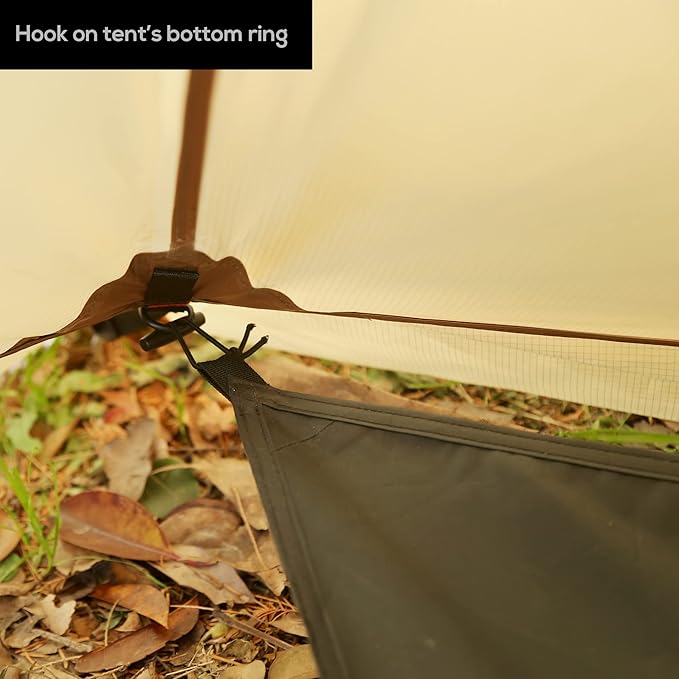 Preself Footprint for Tipi Hot Tent, Ground Sheet Mat, Tent Floor, Waterproof Camping Tarp