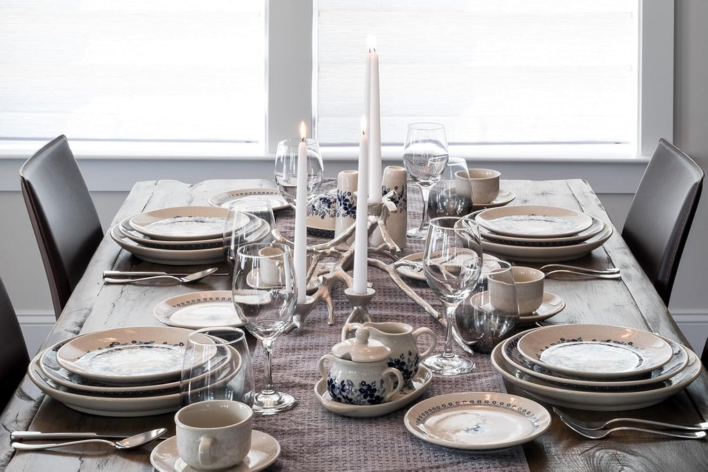 Blue Rose Polish Pottery Christiana Sugar & Creamer with Tray