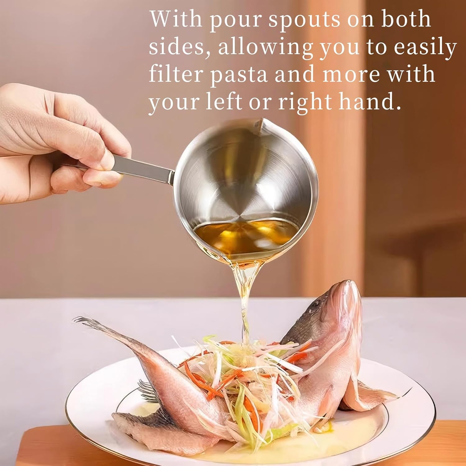 Stainless Steel Butter Warmer, Mini Butter Melting Pot with Dual Pour Spout Small Saucepan Milk Pan for Coffee Smaller Liquid Portions (150ML)