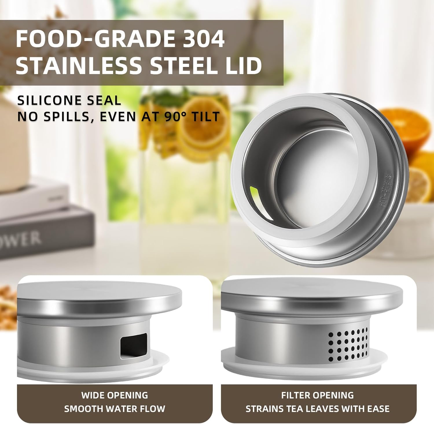 2 Pack Square Glass Water Pitcher with Lid and Spout, 2L/68oz Heat Resistant Borosilicate Glass Carafe, Temperature Safe