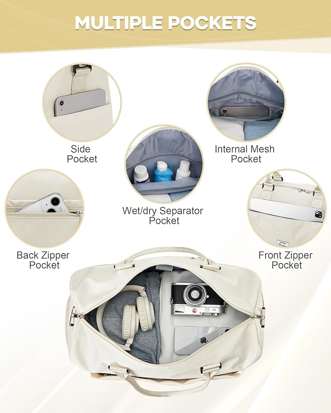 Gym Bag Womens,Travel Duffel Carry on Bag Sport Tote Bag Weekend Overnight Bag