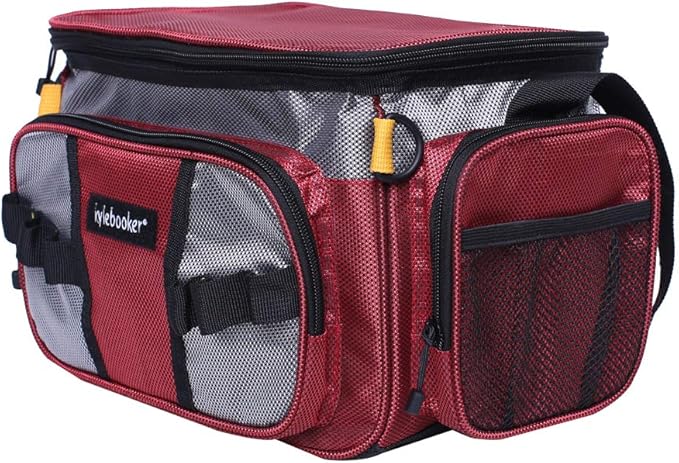 Kylebooker Fishing Tackle Bags Soft Side Fishing Tackle Box Storage Bag for Saltwater or Freshwater