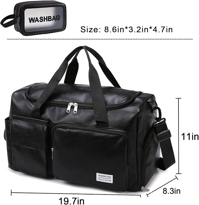 Small Gym Bag for Women, Travel Duffle Bag Carry On Weekender Bag with Shoe Compartment