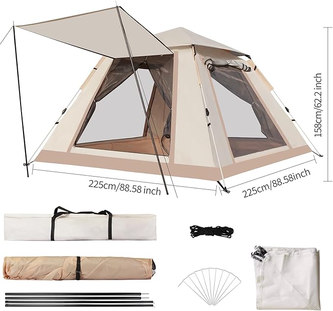 2 Person Windproof Oxford Tent Easy Setup Backpacking Tent for Camping, Hiking, Traveling