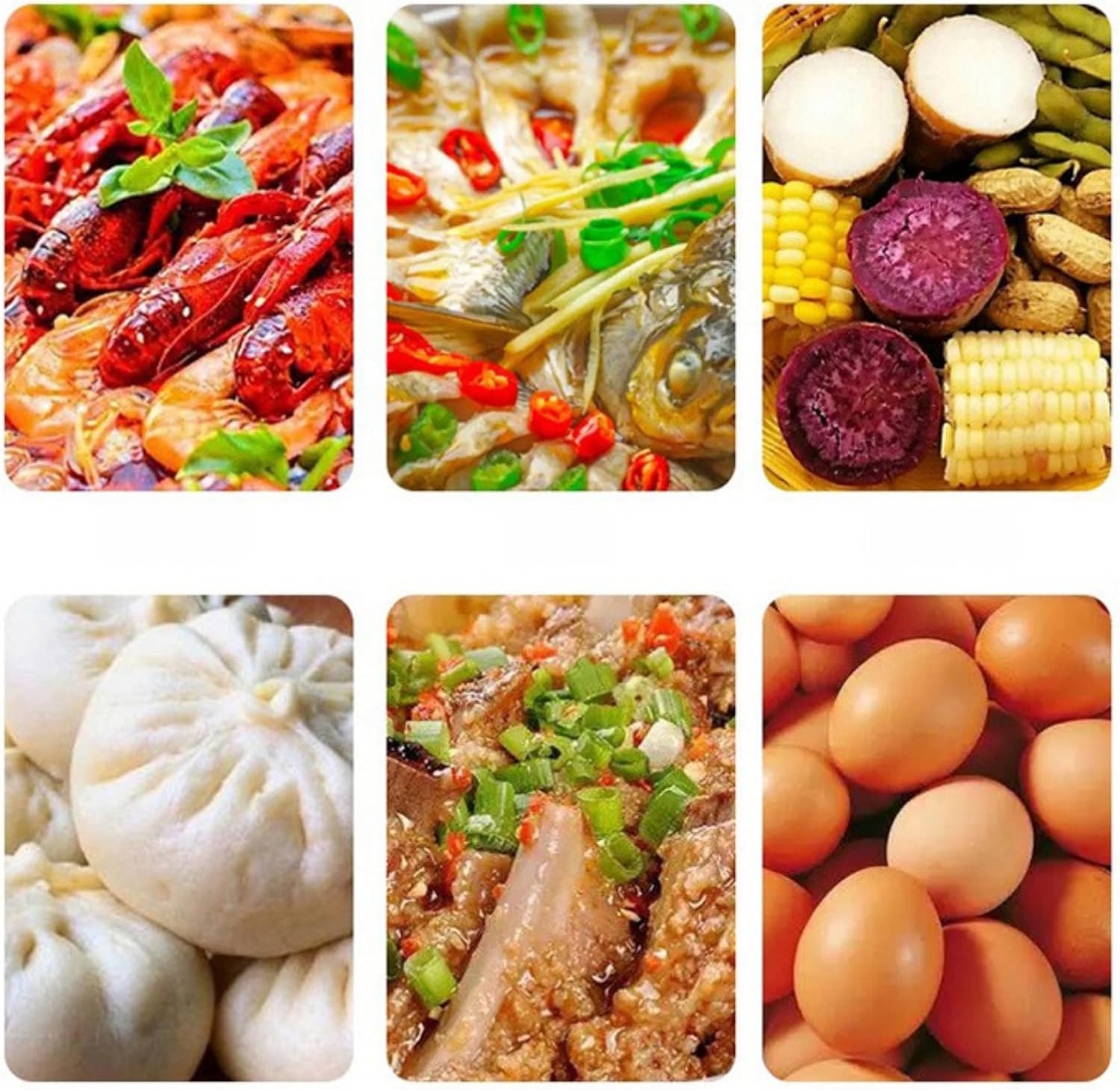 Bamboo Steamer Set - 10 Inch Dumpling Steamer Basket with Lid & 7-Piece Kit - Natural Steam Basket for Pots Stovetop Cooking