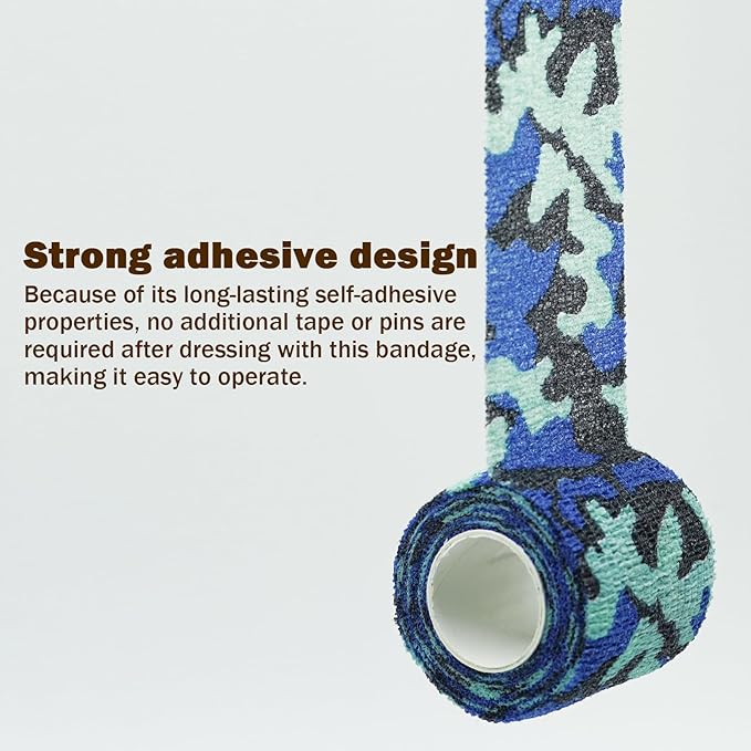 Bandages First Aid Tape - Cohesive Wrap (2-Inch, Camouflage-B)