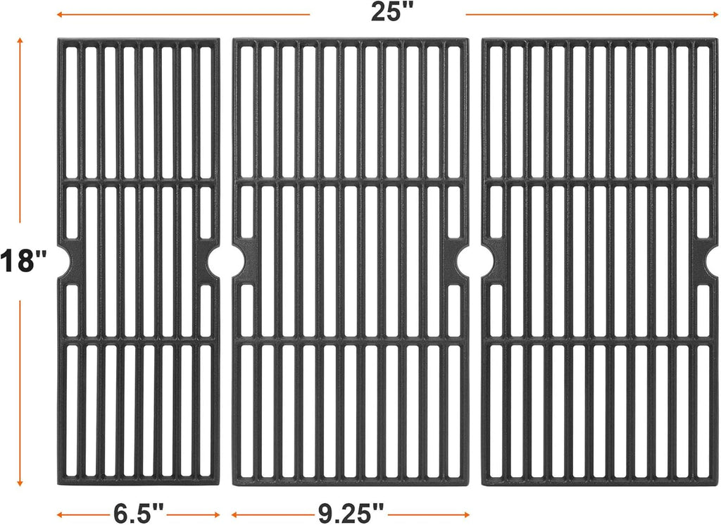 Cast Iron Grill Grates for Charbroil Performance 4/5 Burner Grill 463347017 463349917 463347418 463377017 463342119 463376217 463335517 463347519 463347518, Cooking Grids for G470-0002-W2 G470-0003-W1