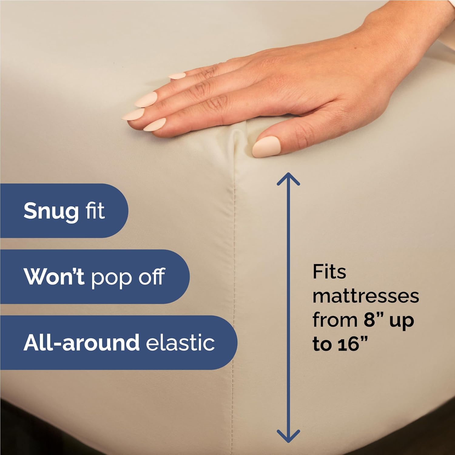 Full Size 4 Piece Sheet Set - Comfy Breathable & Cooling Bed Sheets Set - Hotel Luxury Bedding for Women, Men, Kids, Teens, Boys & Girls - Deep Pockets, Ultra-Soft and Wrinkle Free - Oeko-Tex - Wheat