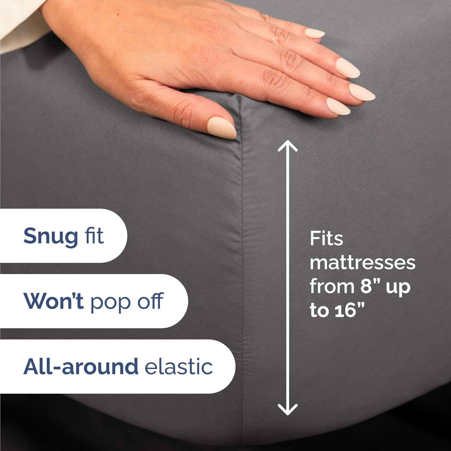 Twin Size 3 Piece Sheet Set - Comfy Breathable & Cooling Bed Sheets Set - Hotel Luxury Bedding for Women, Men, Kids, Teens, Boys & Girls - Deep Pockets, Ultra-Soft, Wrinkle Free - Oeko-Tex - Dark Grey