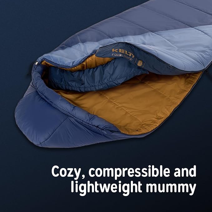 Kelty Cosmic Synthetic Fill 20 Degree Backpacking Sleeping Bag – Compression Straps, Stuff Sack Included