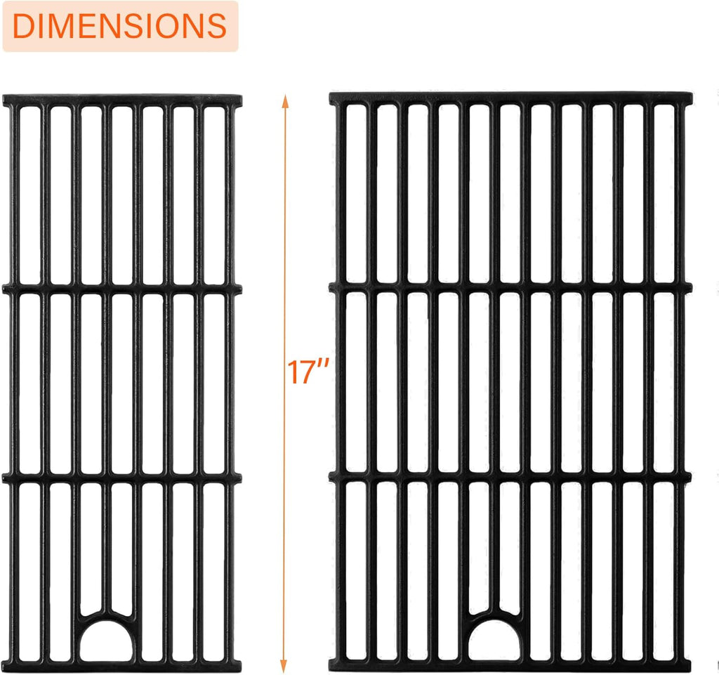 463630021 Grates Replacement Parts for Charbroil Grill Grates 463660021 463660421 G426-0004-W1 G426-0005-W1 Replacement Grates Char-Broil Performance 2 Burner Grill Parts Cast Iron Cooking Grate