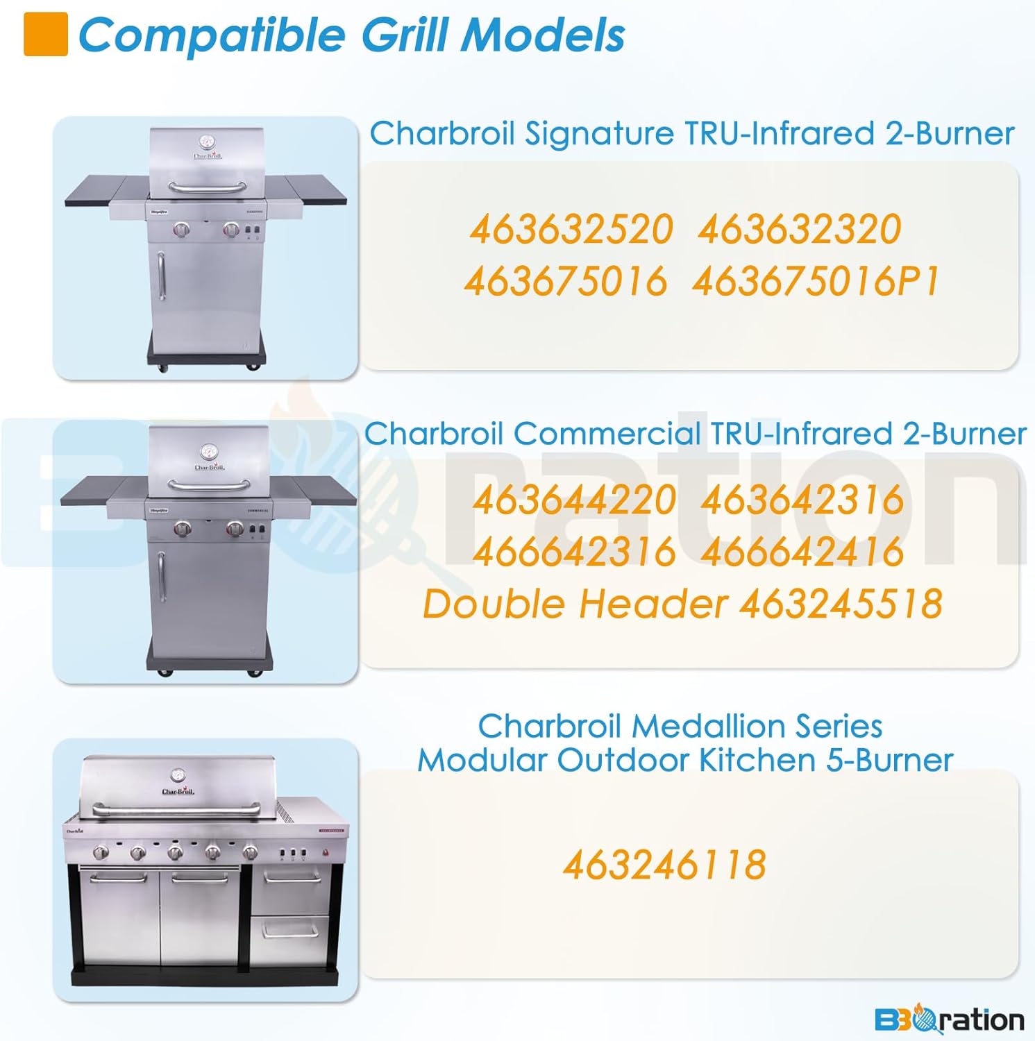 17" Grill Emitter for Charbroil TRU Infrared 463644220 463632320 463642316 463675016 463644220 G362-2100-W1, 17 inch Replacement Parts Grill Emitter for Charbroil 463245518 463675016P1