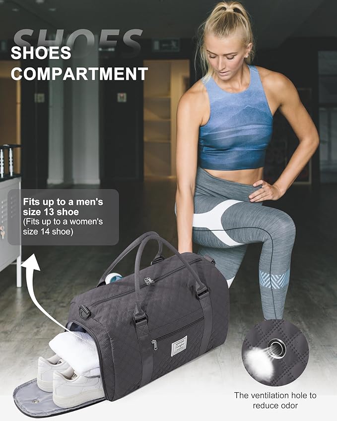 Gym Bag Womens,Travel Duffel Carry on Bag Sport Tote Bag Weekend Overnight Bag