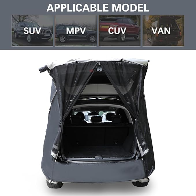 SUV Tent Car Awning, UPF 50++ with Portable Waterproof Storage Bag, Tear-Resistant, Large Space, Good Vision, Smooth Ventilation, Suitable for Outdoor Beach Camping Auto Canopy Shade…