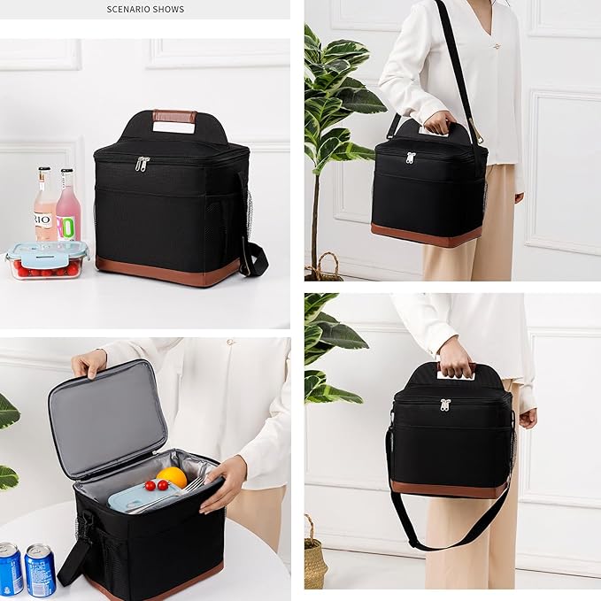 24-Can Insulated Lunch Bag for Women & Men - Large Soft Cooler Box with Leakproof Design, Lightweight Thermal Tote for Work, Travel, Picnic, Camping (Mint Green)